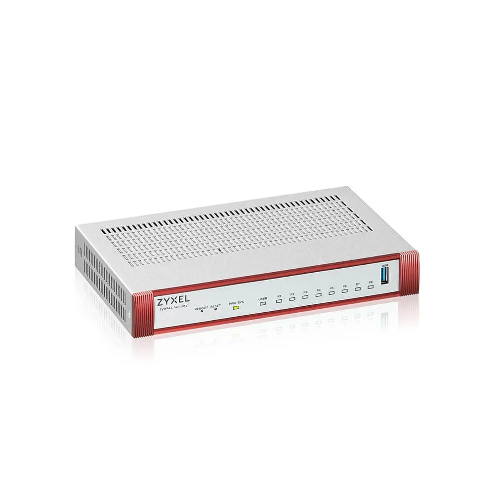 Защитна стена, ZyXEL USG FLEX 100 H, 8 Gigabit user-definable ports, 1*USB with 1 YR Gold Security Pack - image 3