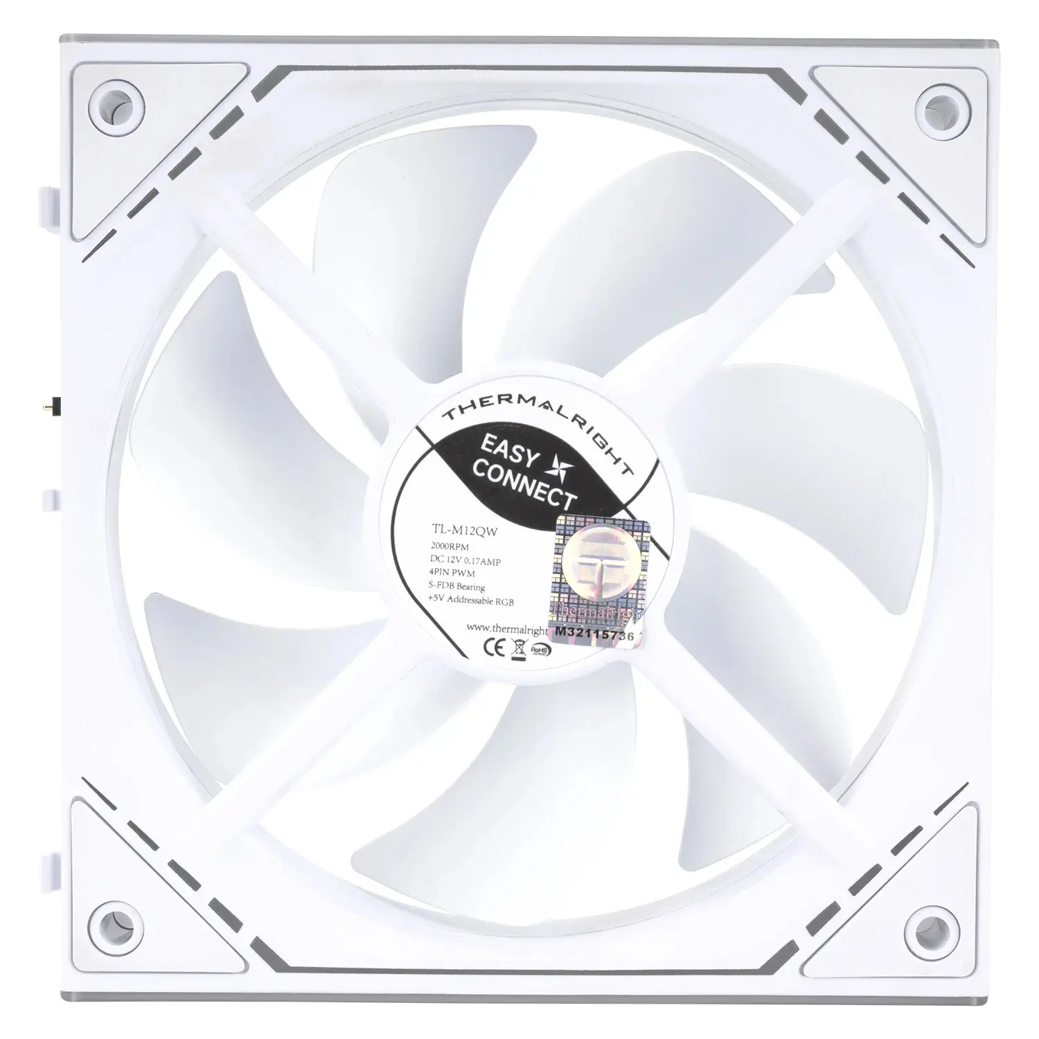 Thermalright Комплект вентилатори Fan Pack 3-in-1 3x120mm - TL-M12QW x 3 - White, Infinity Mirror, Daisy-Chain, A-RGB - image 3