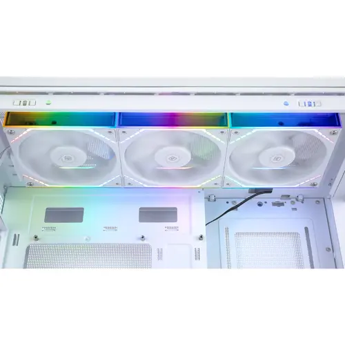 Thermalright Комплект вентилатори Fan Pack 3-in-1 3x120mm - TL-M12QW x 3 - White, Infinity Mirror, Daisy-Chain, A-RGB - image 8