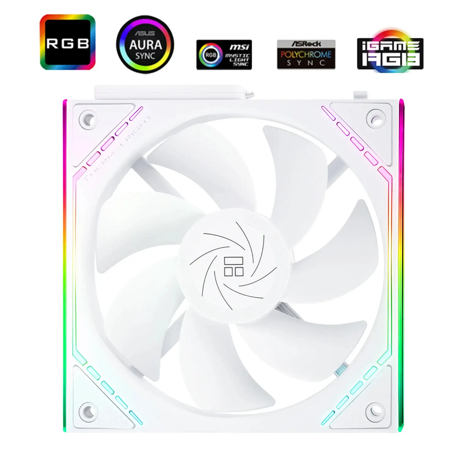 Thermalright Комплект вентилатори Fan Pack 3-in-1 3x120mm - TL-M12QRW x 3 - White, Reverse, Infinity Mirror, Daisy-Chain, A-RGB - image 2