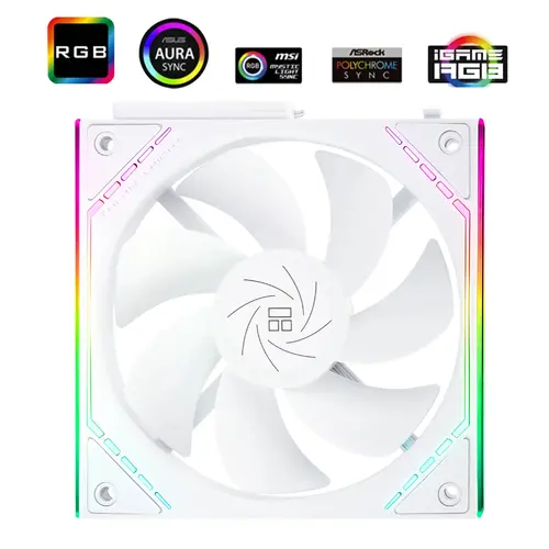 Thermalright Комплект вентилатори Fan Pack 3-in-1 3x120mm - TL-M12QRW x 3 - White, Reverse, Infinity Mirror, Daisy-Chain, A-RGB - image 2