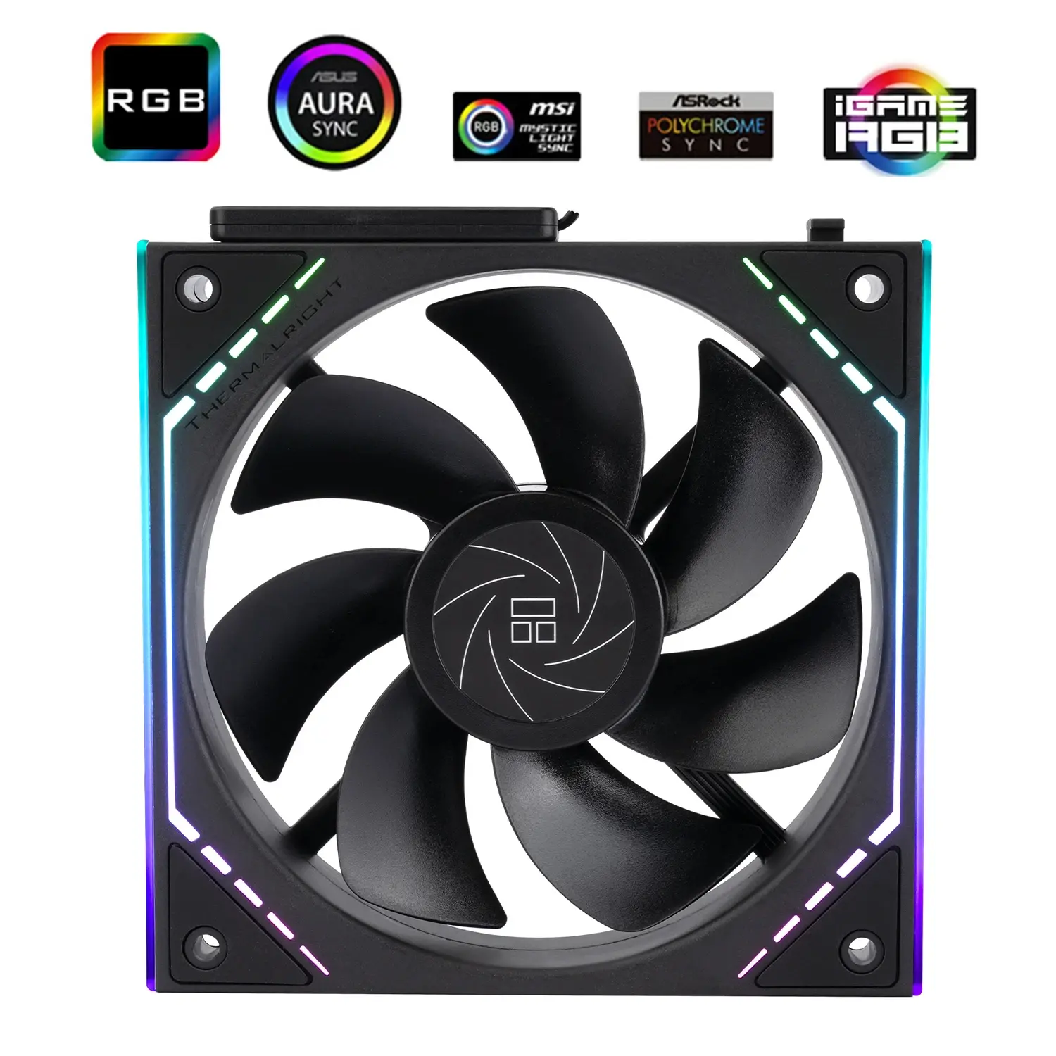 Thermalright Комплект вентилатори Fan Pack 3-in-1 3x120mm - TL-M12QR x 3 - Reverse, Infinity Mirror, Daisy-Chain, A-RGB - image 2