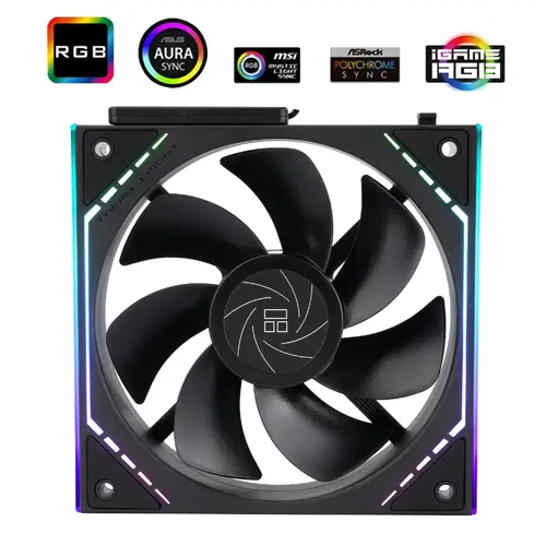 Thermalright Комплект вентилатори Fan Pack 3-in-1 3x120mm - TL-M12QR x 3 - Reverse, Infinity Mirror, Daisy-Chain, A-RGB - image 2