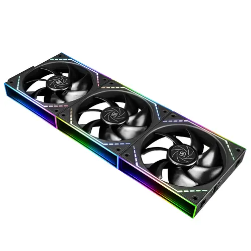 Thermalright Set ventilatoare Fan Pack 3-in-1 3x120mm - TL-M12Q x 3 - Infinity Mirror, Daisy-Chain, A-RGB - 1