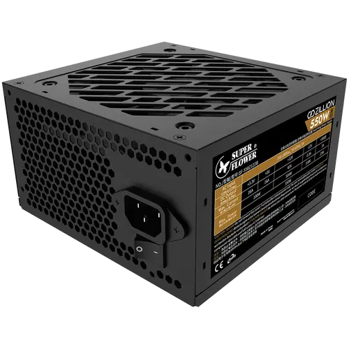 Super Flower Zillion DB Bronze 850W ATX 2.4, 80 Plus Bronze, Flat Black Cables, 120mm Fan, 140mmx150mmx86mm, 3 Year Warranty