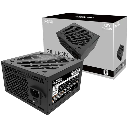 Super Flower Zillion DW White 550W ATX 2.4, 80 Plus White, Flat Black Cables, 120mm Fan, 140mmx150mmx86mm, 2 Year Warranty