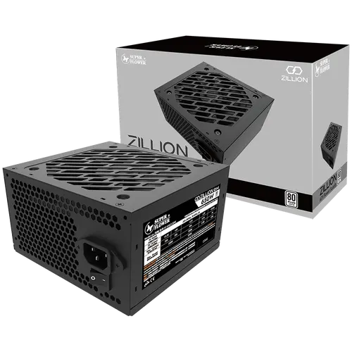 Super Flower Zillion DW White 650W ATX 2.4, 80 Plus White, Flat Black Cables, 120mm Fan, 140mmx150mmx86mm, 2 Year Warranty