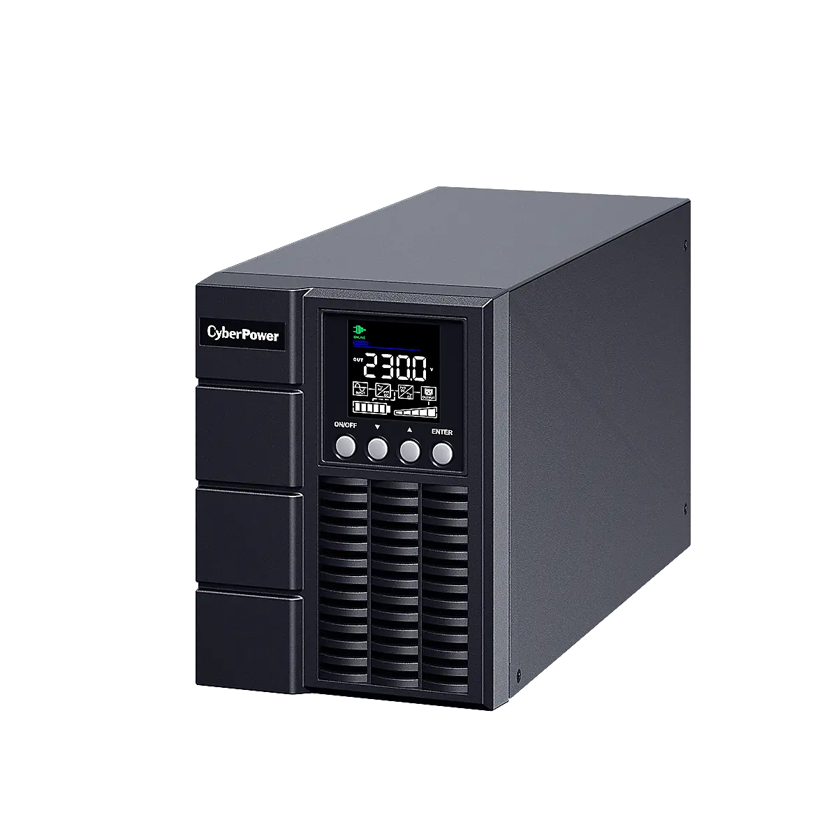 Online tower UPS 1000VA/900W, синусоидален изход, енергоспестяващ, 1х C13/2x Schuko, Output 200~240V Programmable; OLS1000EA-DE