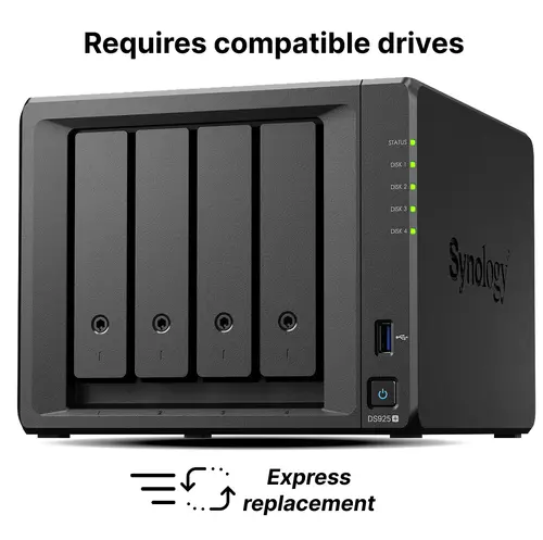 Server NAS Synology cu 4 sloturi (până la 9 sloturi) pentru întreprinderi mici și mijlocii DS925+ - 1