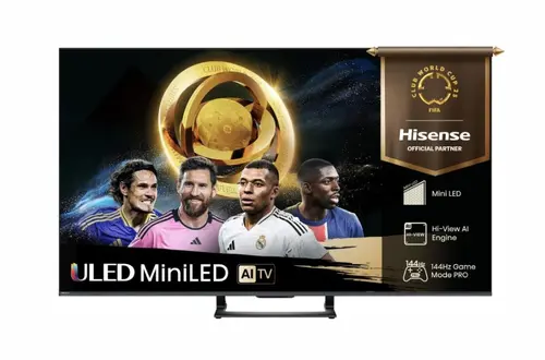 Телевизор, Hisense 50" U7Q, 4K Ultra HD 3840x2160, ULED, FALD, Quantum Dot, 144Hz, IPS, HDR 10+, HLG, Dolby Vision IQ, Dolby Atmos, Smart TV, WiFi 5GHz, WiFi Direct, BT, Anyview Cast, 4xHDMI, 2xUSB, LAN, CI+, DVB-T2/C/S2, Black