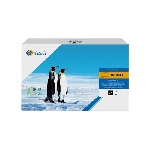 КАСЕТА ЗА BROTHER MFC L6910DN/DCP L5510DW/HL L6410DN/HL L6210DW/HL L5210DW/HL L5210DN/MFC L5710DW/MFC L5710DN/MFC L6710DW - С ЧИП / WITH CHIP - Black - TN3600XL (TN-3600XL) - PN NT-PB3600XC - G&G