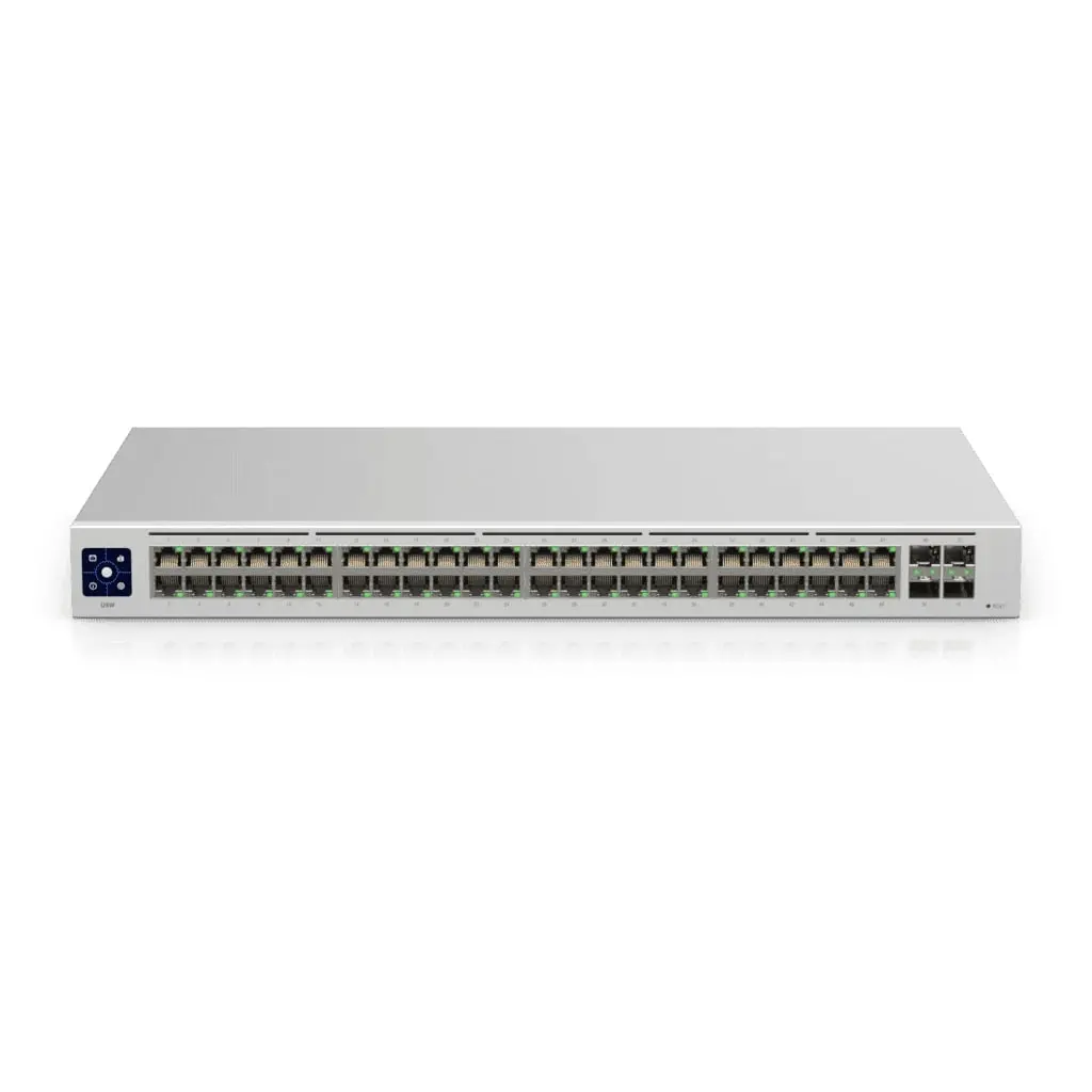 Комутатор Ubiquiti USW-48, 48x Gbit, 4xSFP слота, L2 управляем, 1.3" цветен дисп - image 1
