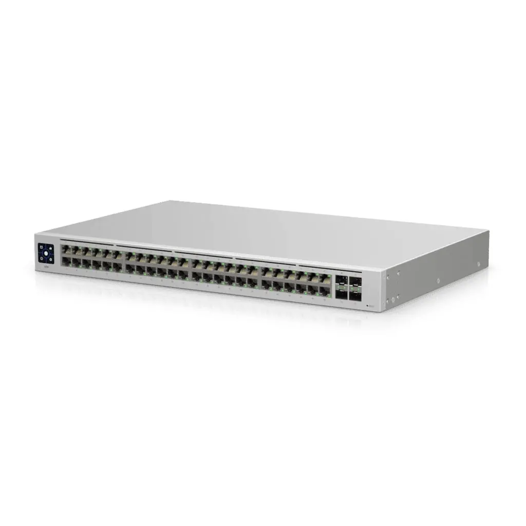 Комутатор Ubiquiti USW-48, 48x Gbit, 4xSFP слота, L2 управляем, 1.3" цветен дисп - image 2