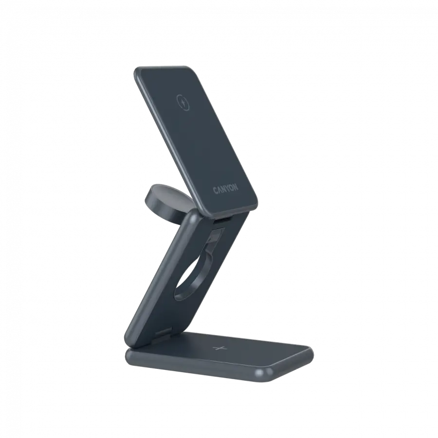 CANYON încărcător wireless pliabil OnCharge 309 15W 3în1 metalic - image 2