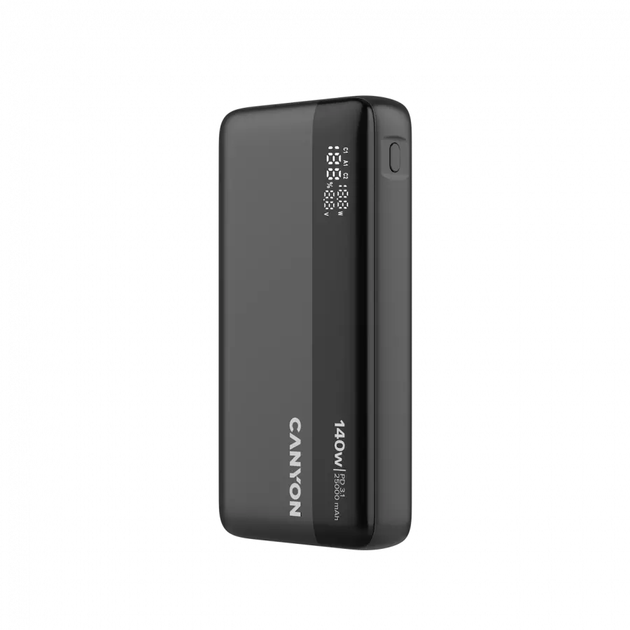 CANYON Power Bank PB-240, 25000mAh PD140W display power bank,Size160.0x82x27 mm Weight 508+-10g, Dark Grey - image 16