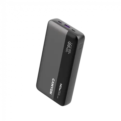 CANYON Power Bank PB-240, 25000mAh PD140W display power bank,Size160.0x82x27 mm Weight 508+-10g, Dark Grey - image 1