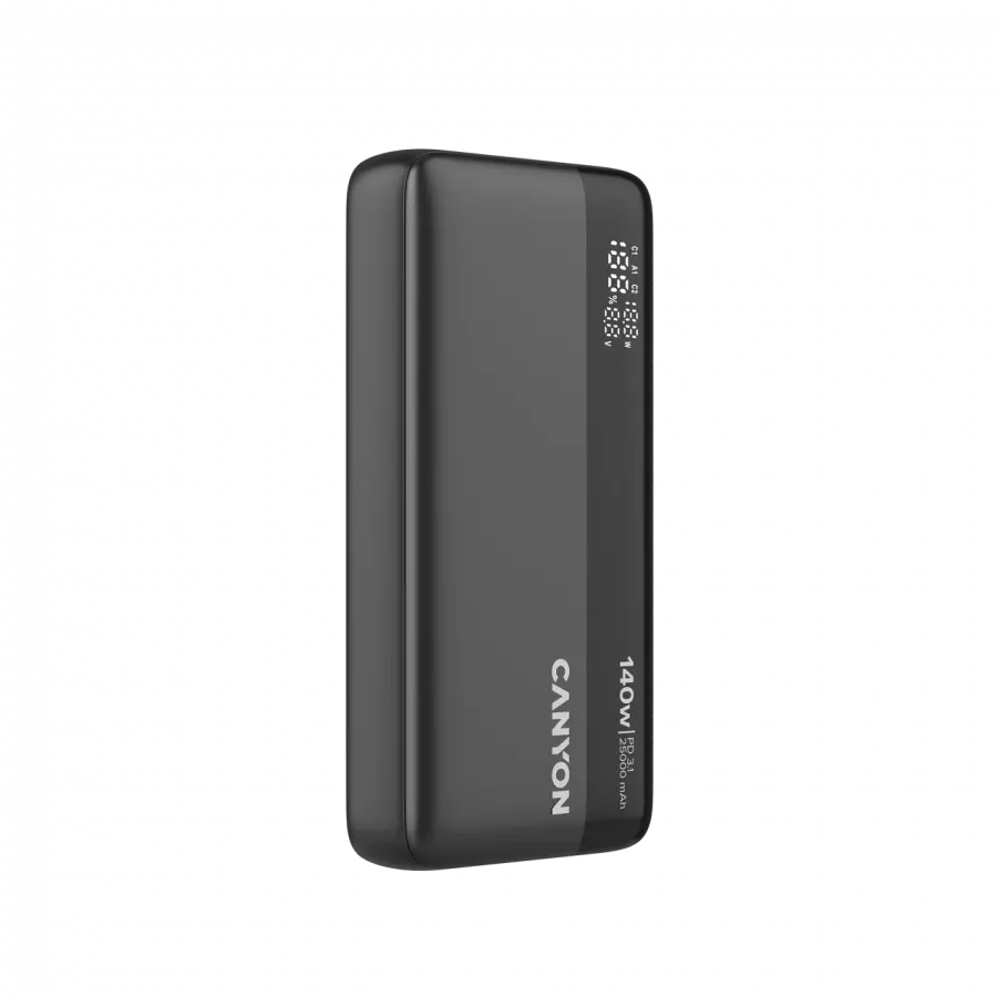 CANYON Power Bank PB-240, 25000mAh PD140W display power bank,Size160.0x82x27 mm Weight 508+-10g, Dark Grey - image 6