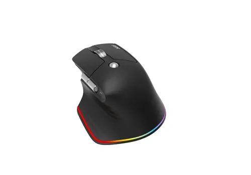 Мишка, Acer Easy Fit Wireless Mouse,RF 2.4 GHz dongle, Bluetooth 5.0, Wired, 6 buttons, DPI 4000, 122 g, Black with RGB strip - image 1