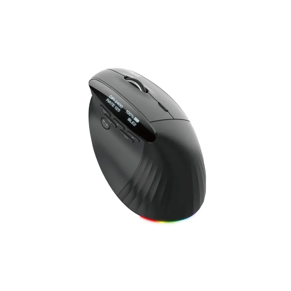 Мишка, Acer Smart Fit Wireless Mouse, RF 2.4 GHz dongle, Bluetooth 5.0, Wired , 10 Buttons, DPI 8000, 90g , Black with RGB strip - image 3