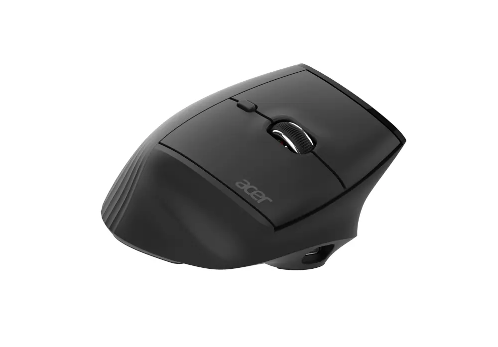 Mouse, Acer Smart Fit Wireless Mouse, dongle RF 2.4 GHz, Bluetooth 5.0, Cu fir, 10 butoane, DPI 8000, 90g, Negru cu bandă RGB - image 5