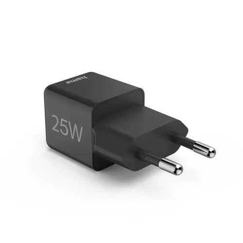 HAMA Бързо мини зарядно 220V, USB-C, PD/Qualcomm, 25 W, черен - image 2
