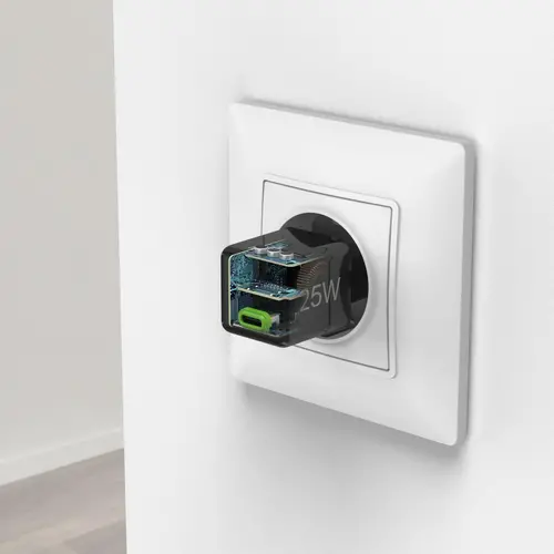 HAMA Бързо мини зарядно 220V, USB-C, PD/Qualcomm, 25 W, черен - image 7