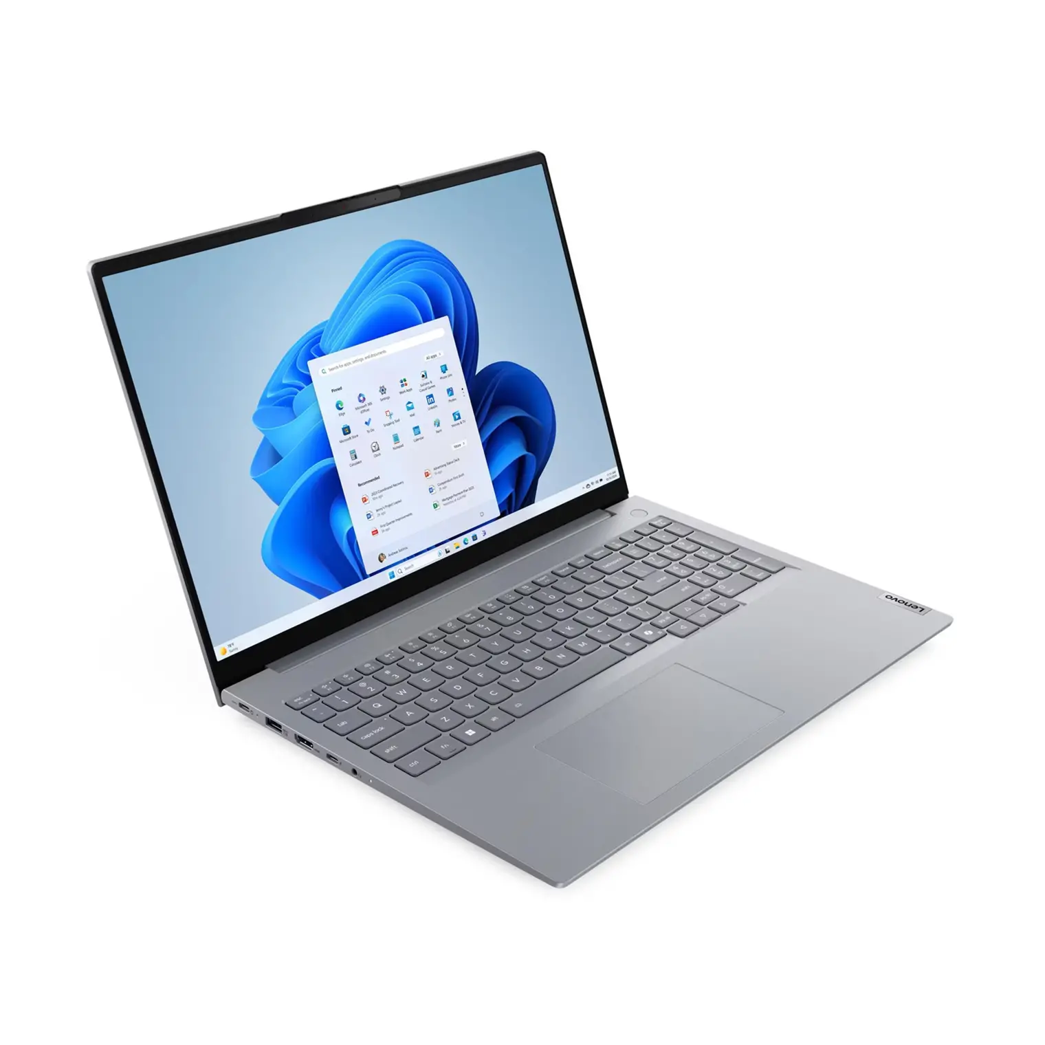 Лаптоп, Lenovo ThinkBook 16 G8 Intel Core Ultra 7 255H (up to 5.1GHz, 24MB), 16GB DDR5-5600, 512GB SSD, 16" WUXGA (1920x1200) IPS AG, Integrated Graphics, 1080p&IR Cam, Backlit KB, 3 cell, WLAN, BT, FPR, DOS, 3Y CCI - image 1