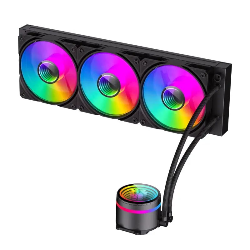 Gamemax водно охлаждане Water Cooling IceBurg 360 Infinity Black - Infinity Mirror, Addressable RGB - image 1