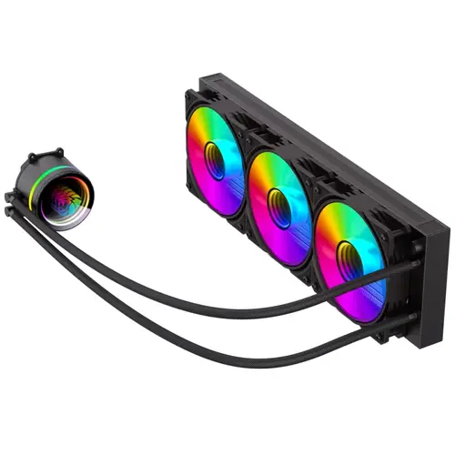 Gamemax водно охлаждане Water Cooling IceBurg 360 Infinity Black - Infinity Mirror, Addressable RGB - 5