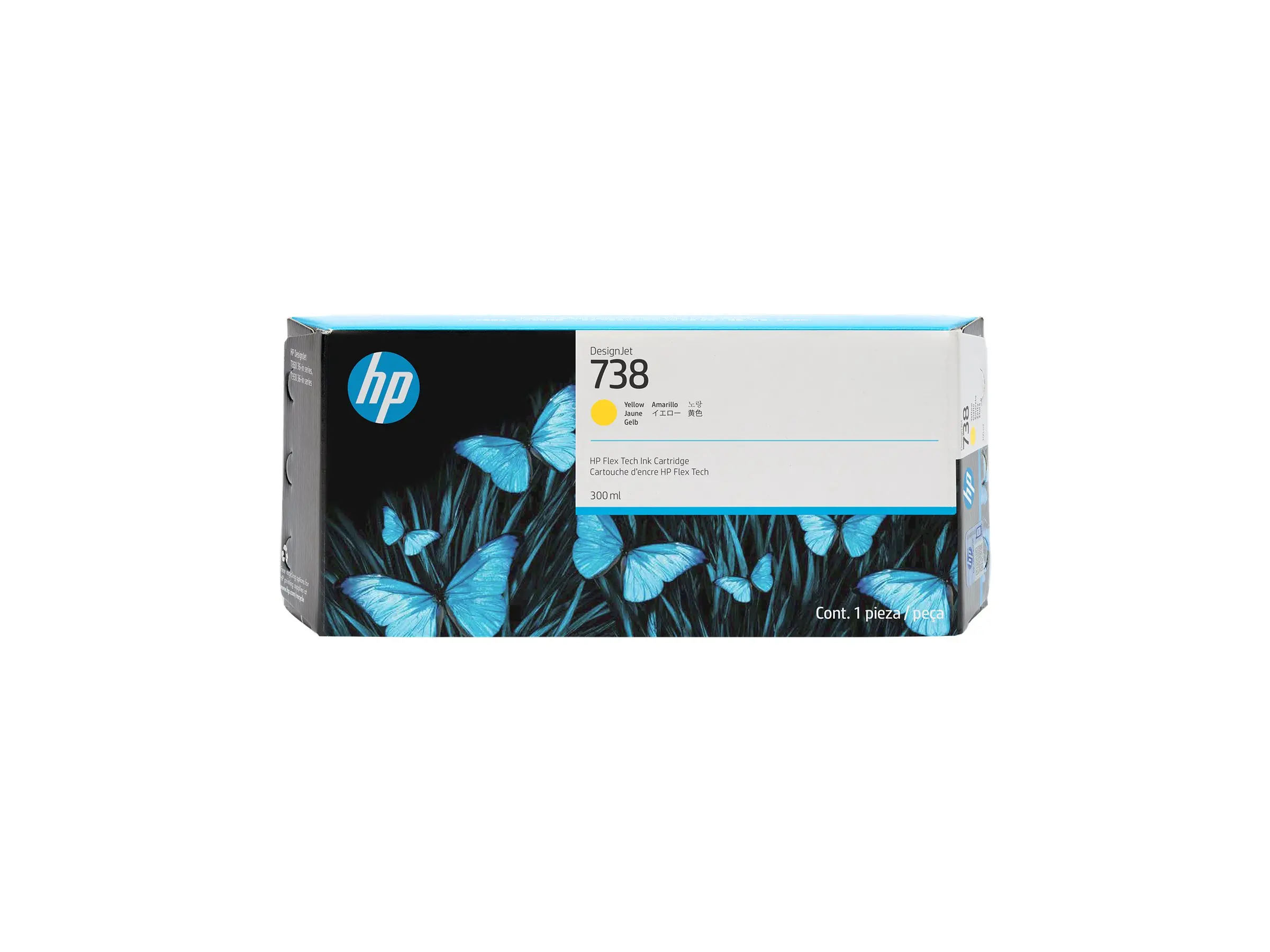 Консуматив, HP 738 300-ml Yellow DesignJet Ink Cartridge