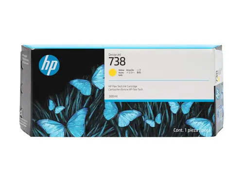 Консуматив, HP 738 300-ml Yellow DesignJet Ink Cartridge Консуматив, HP 738 300-ml Yellow DesignJet Ink Cartridge
