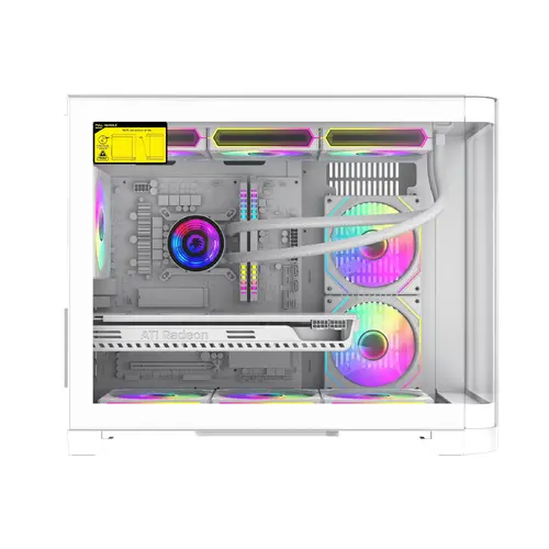 Gamemax кутия Case mATX - HYPE-M White - 3 x 120 mm Addressable RGB fans - image 2