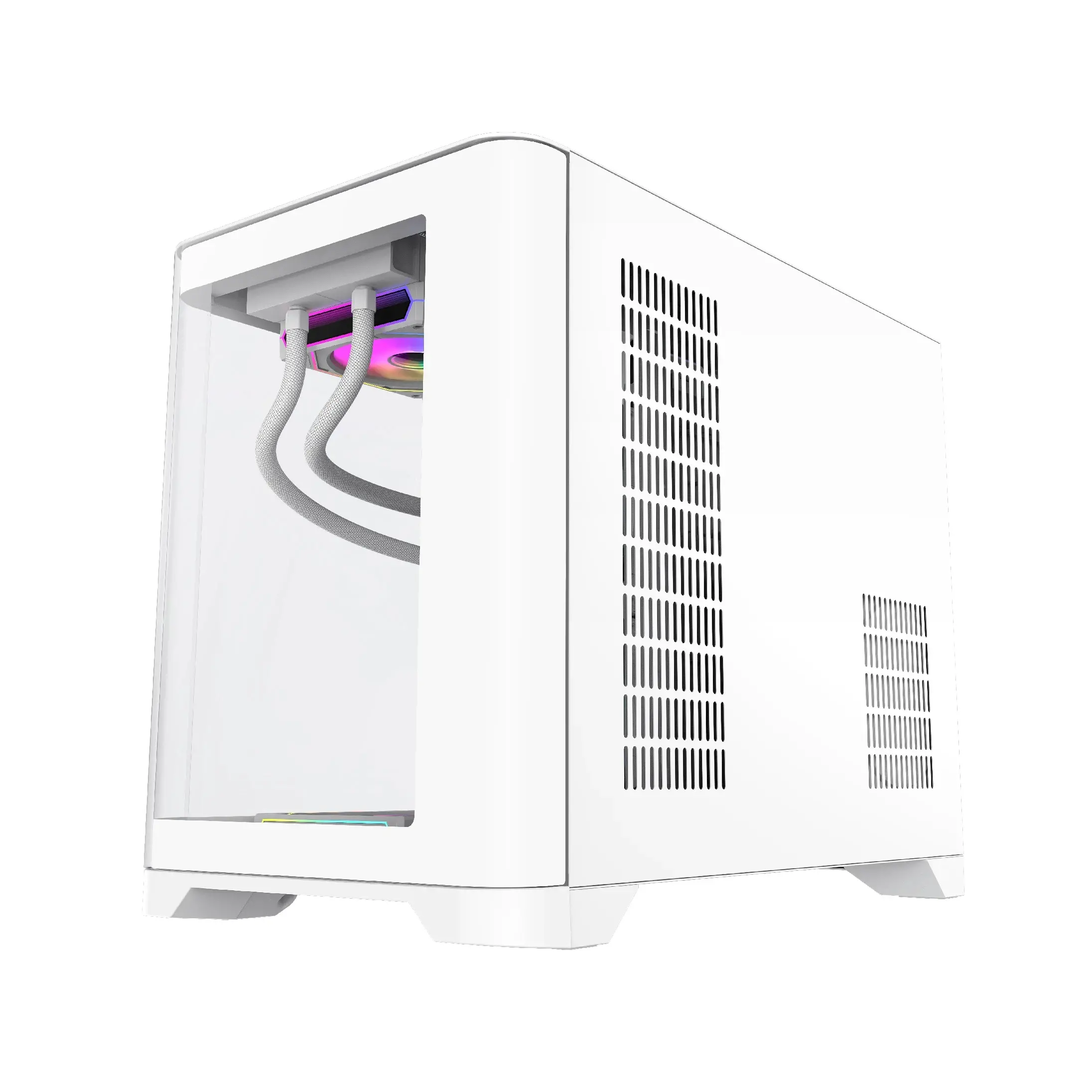 Gamemax кутия Case mATX - HYPE-M White - 3 x 120 mm Addressable RGB fans - image 4
