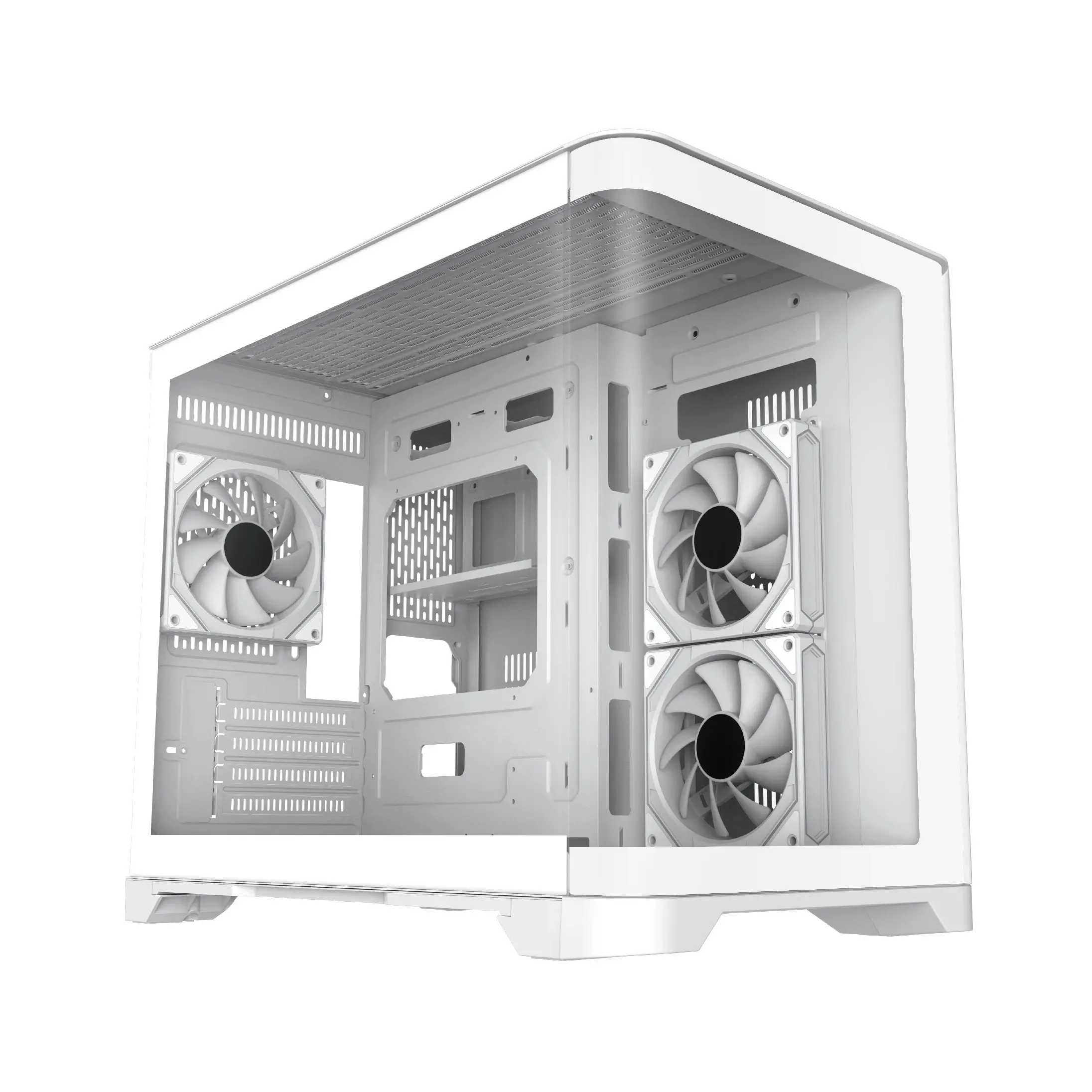 Gamemax кутия Case mATX - HYPE-M White - 3 x 120 mm Addressable RGB fans - image 6