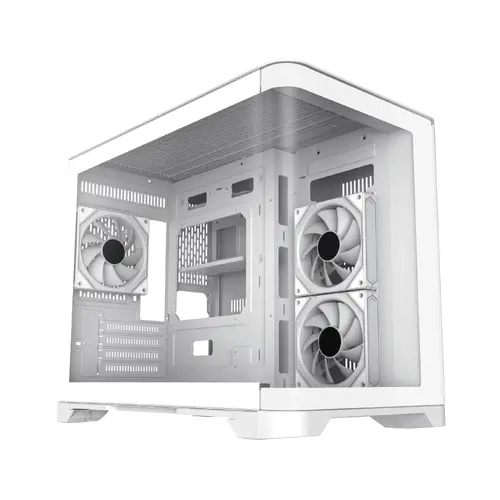Gamemax κουτί Case mATX - HYPE-M Λευκό - 3 x 120 mm Addressable RGB ανεμιστήρες - 7