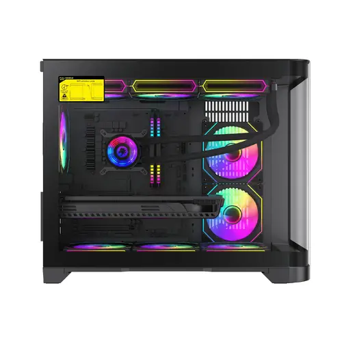 Gamemax кутия Case mATX - HYPE-M Black - 3 x 120 mm Addressable RGB fans - image 2