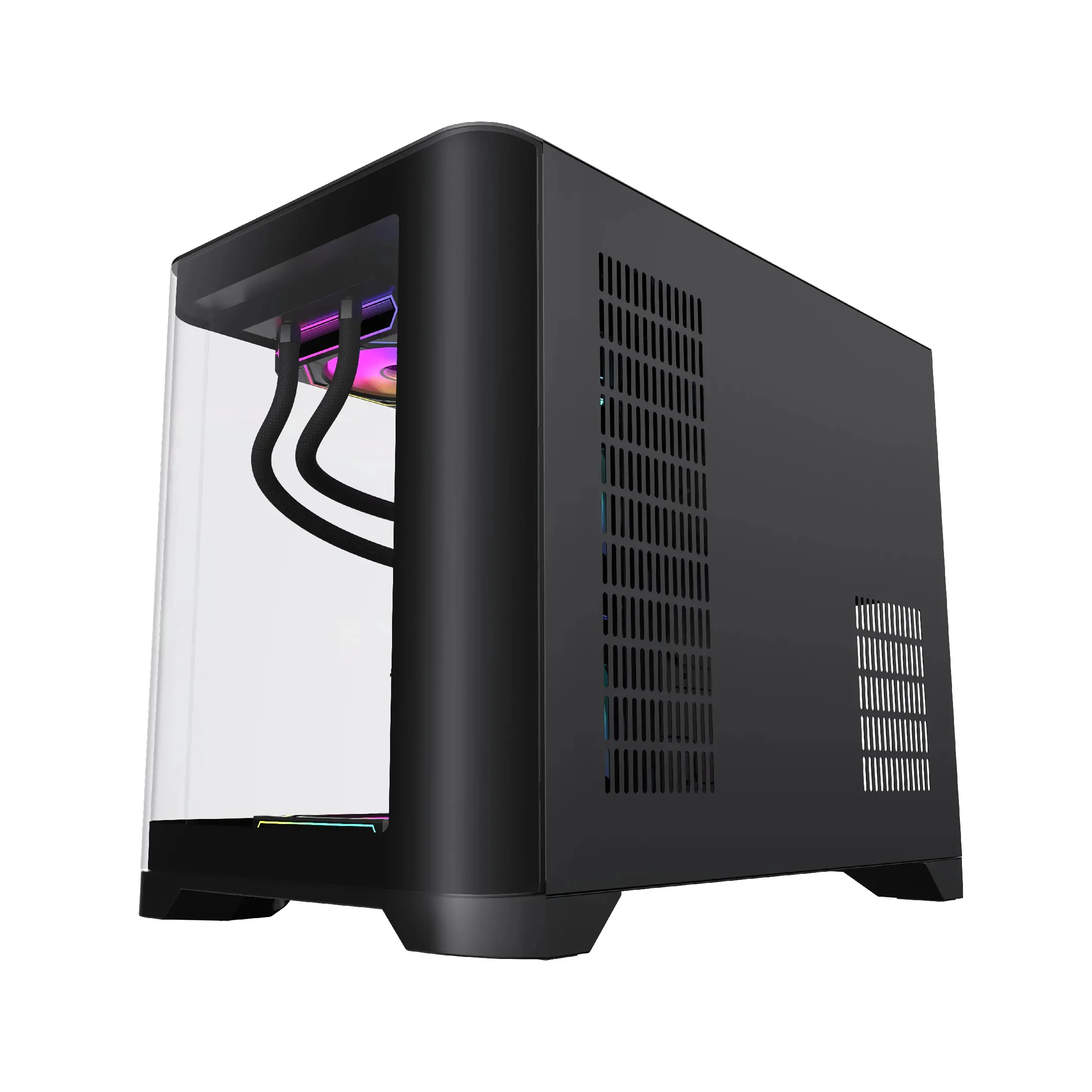 Gamemax кутия Case mATX - HYPE-M Black - 3 x 120 mm Addressable RGB fans - image 5