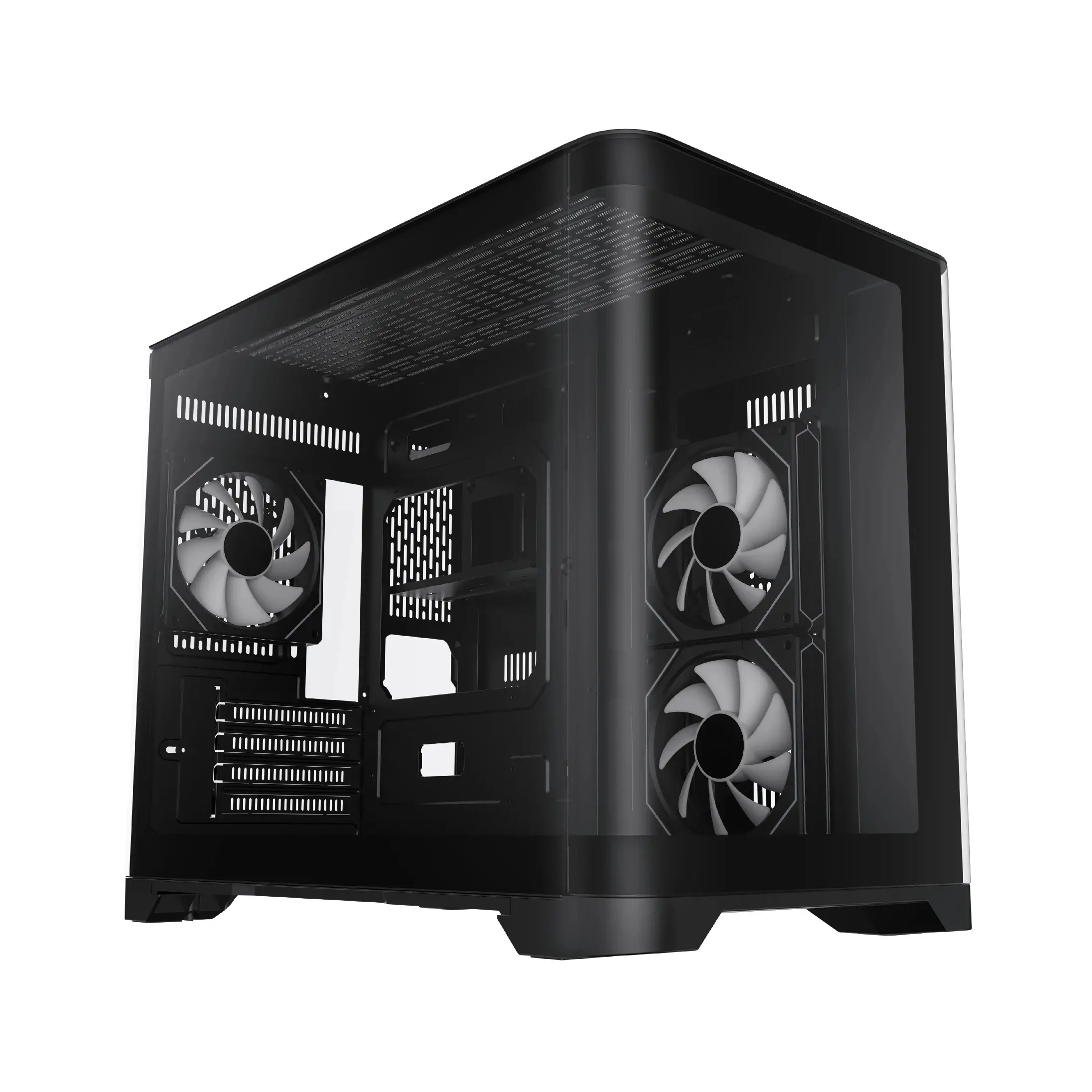 Gamemax кутия Case mATX - HYPE-M Black - 3 x 120 mm Addressable RGB fans - image 6