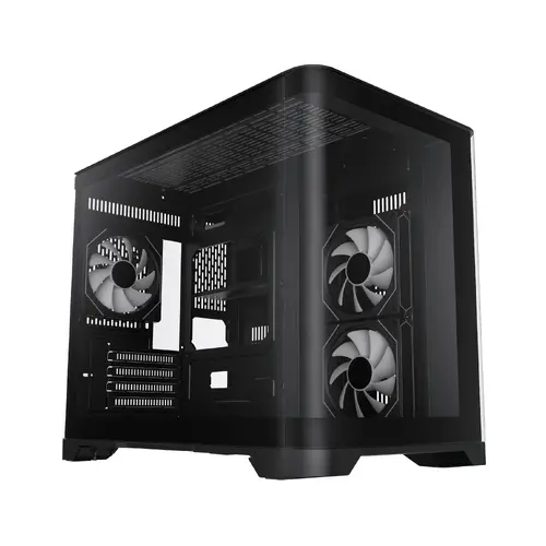 Gamemax кутия Case mATX - HYPE-M Black - 3 x 120 mm Addressable RGB fans - image 6