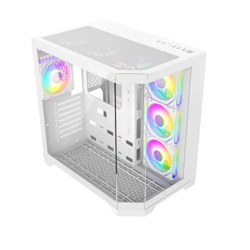 Gamemax κουτί Case ATX - HYPE-A Λευκό - 4 x 120 mm Addressable RGB ανεμιστήρες - 3