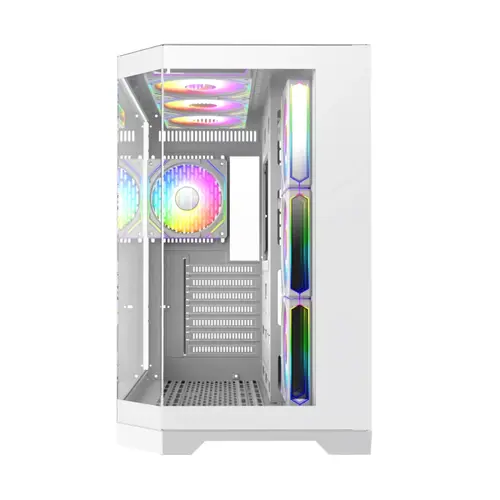 Gamemax кутия Case ATX - HYPE-A White - 4 x 120 mm Addressable RGB fans - image 3