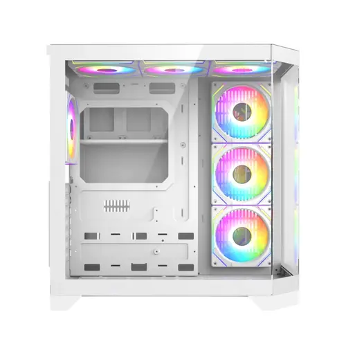 Gamemax κουτί Case ATX - HYPE-A Λευκό - 4 x 120 mm Addressable RGB ανεμιστήρες - 6
