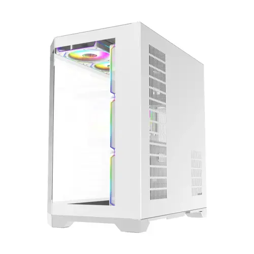 Gamemax carcasă Case ATX - HYPE-A Alb - 4 x 120 mm Addressable RGB ventilatoare - 7