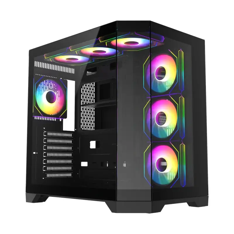 Gamemax кутия Case ATX - HYPE-A Black - 4 x 120 mm Addressable RGB fans - image 1