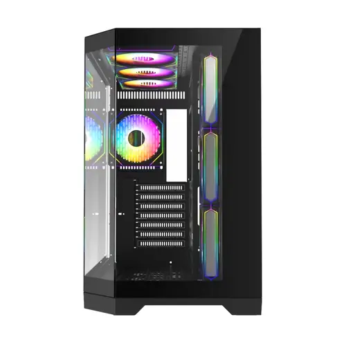 Gamemax кутия Case ATX - HYPE-A Black - 4 x 120 mm Addressable RGB fans - 3