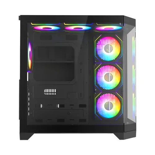 Gamemax кутия Case ATX - HYPE-A Black - 4 x 120 mm Addressable RGB fans - 4