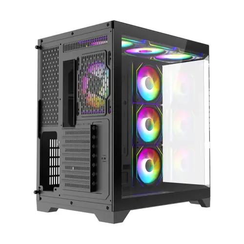 Gamemax кутия Case ATX - HYPE-A Black - 4 x 120 mm Addressable RGB fans - 6