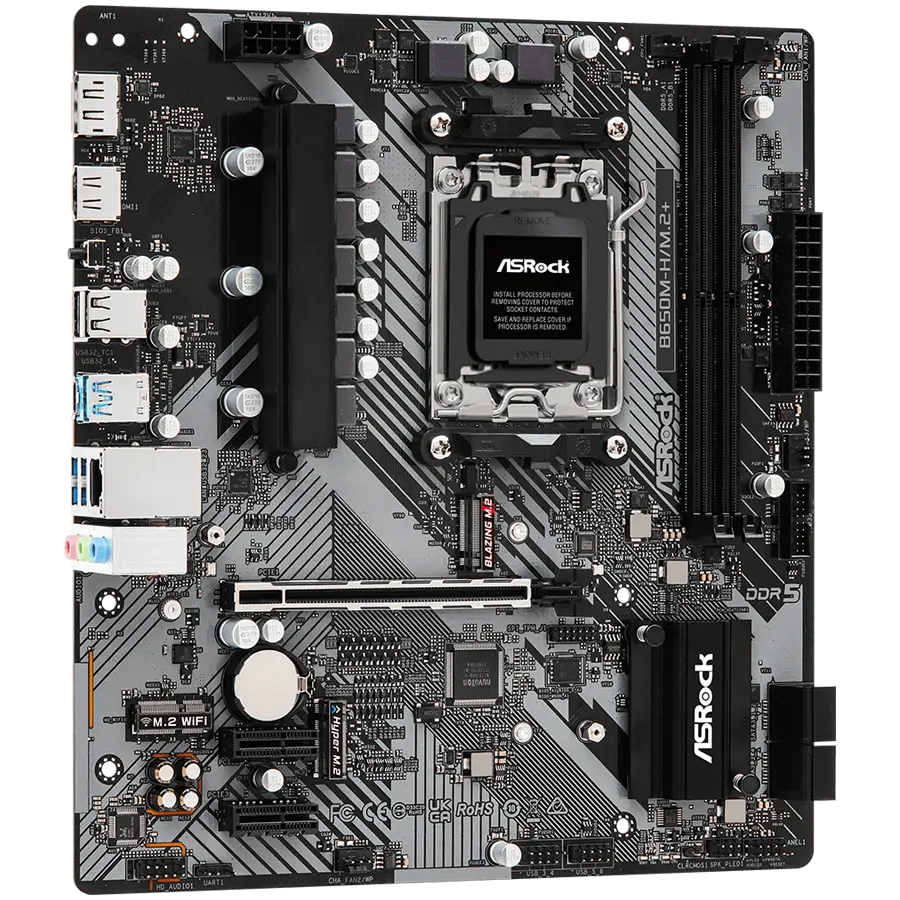 ASROCK B650M-H/M.2+ mATX AM5 DDR5 - image 1