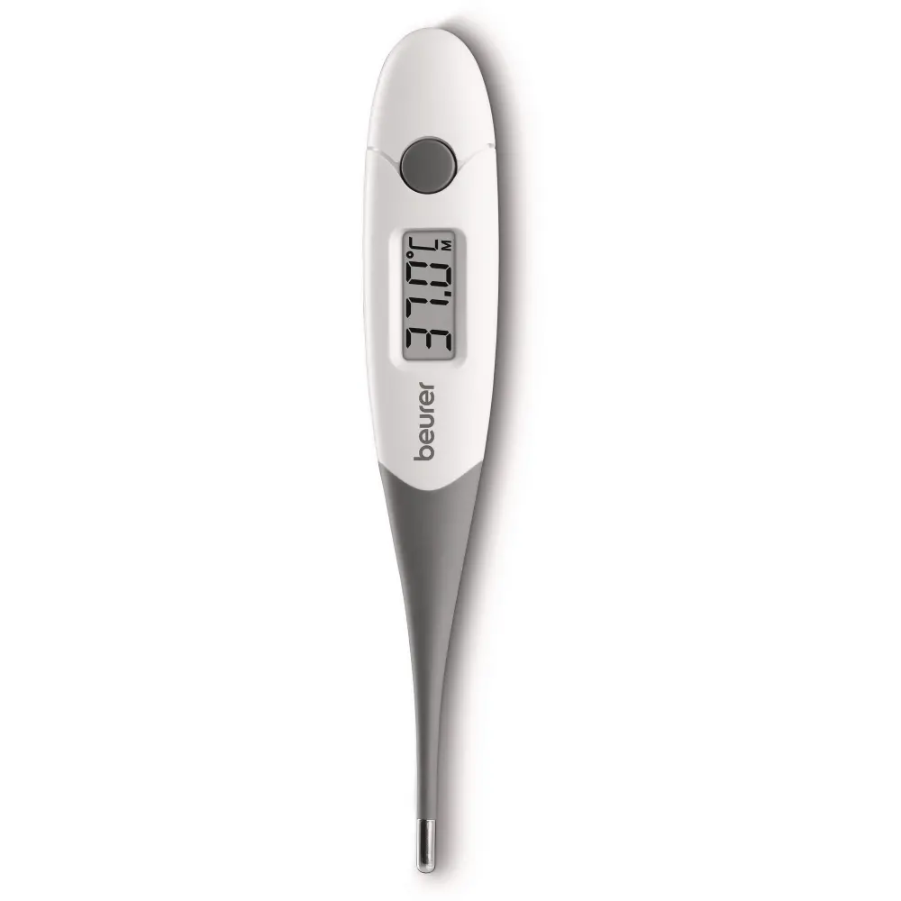 Термометър, Beurer FT 16/1 clinical thermometer, Contact-measurement technology, Display in °C, Result after just 10 sec, Protective cap; Waterproof, white - image 1