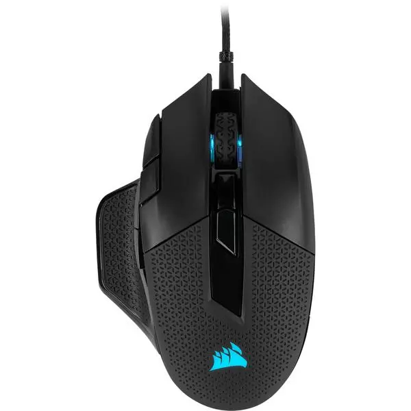 CORSAIR NIGHTSWORD RGB, Performance Tunable FPS/MOBA, Black, Backlit RGB LED, 18000 DPI, Optical